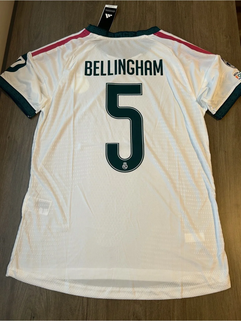 Real Madrid Men’s White #5 Bellingham Jersey